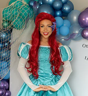 Mermaid Ballgown Princess character available for birthday parties in Derby, Derbyshire